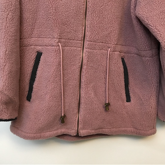 220 Hickory NWOT Mauve, Thick Fleece, Drawstring Jacket/Coat - Picture 10 of 10